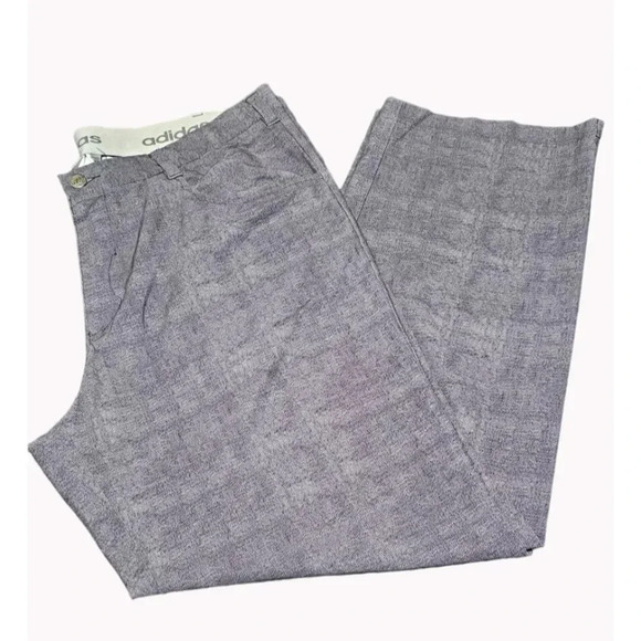 Adidas Golf Pants Men's 36 x 30 Flat Front Gray Stretch Poly Spandex Blend - Picture 5 of 9